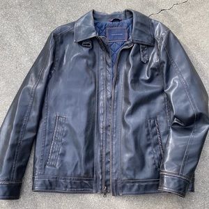 Tommy Hilfiger dark brown leather jacket.